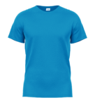 Мъжка тениска с къс ръкав светло син цвят лице 10iski