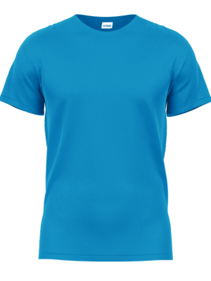 Мъжка тениска с къс ръкав светло син цвят лице 10iski