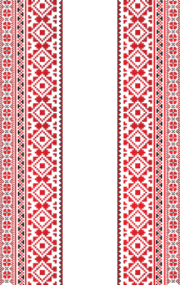Две вертикални ленти с шевици