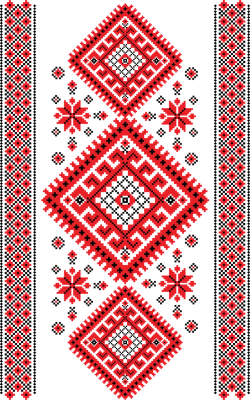 Шевица с ромбове и вертикални ленти