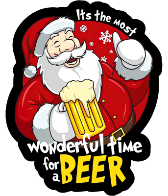 Дядо Коледа с халба бира — It is the most wonderful time for a Beer