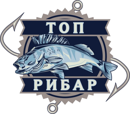 Топ Рибар — емблема с костур